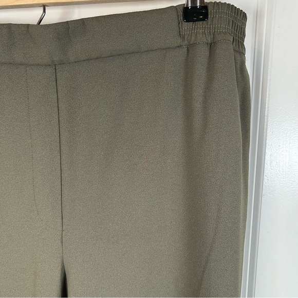 Anthropologie Olive Green Pull-On Cropped Trousers Women’s Size Large - Picture 2 of 10